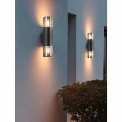 Luminaires Trio HOOSIC Applique murale Noir, 2 lumières