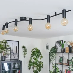 hofstein Hukamaa Plafonnier Noir, 6 lumières