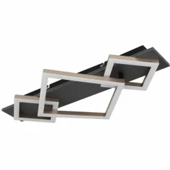 Lampes En Bois-Luminaires Globo Lighting I Plafonnier LED Gris, Noir, 1 lumière