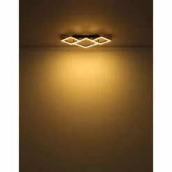 Lampes En Bois-Luminaires Globo Lighting I Plafonnier LED Gris, Noir, 1 lumière