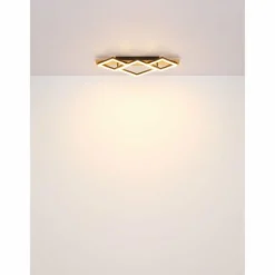 Lampes En Bois-Luminaires Globo Lighting I Plafonnier LED Gris, Noir, 1 lumière