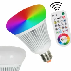 Idual E27 LED RGB 16 watt 2200-6500 Kelvin 806 lumen avec télécommande