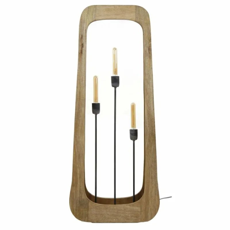 Lampes En Bois-hofstein Idzaard Lampadaire Écru, 3 lumières