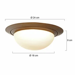 Luminaires Steinhauer Ikaro Plafonnier LED Bronze, 1 lumière
