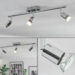 hofstein Ilaro Plafonnier, Spot de plafond Chrome, 3 lumières* Spots Et Projecteurs
