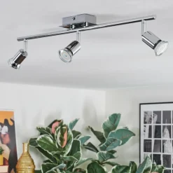 hofstein Ilaro Plafonnier, Spot de plafond Chrome, 3 lumières* Spots Et Projecteurs