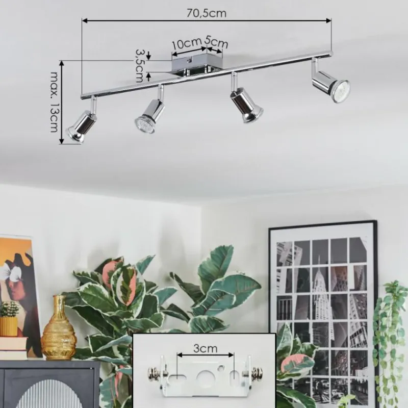 hofstein Ilaro Plafonnier, Spot de plafond Chrome, 4 lumières* Spots Et Projecteurs