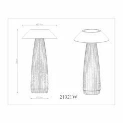 Luminaires Globo Lighting Illumi Lampe à poser LED Blanc, 1 lumière* Lampes À Poser