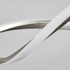 hofstein Imatro Plafonnier LED Nickel mat, Argenté, 2 lumières