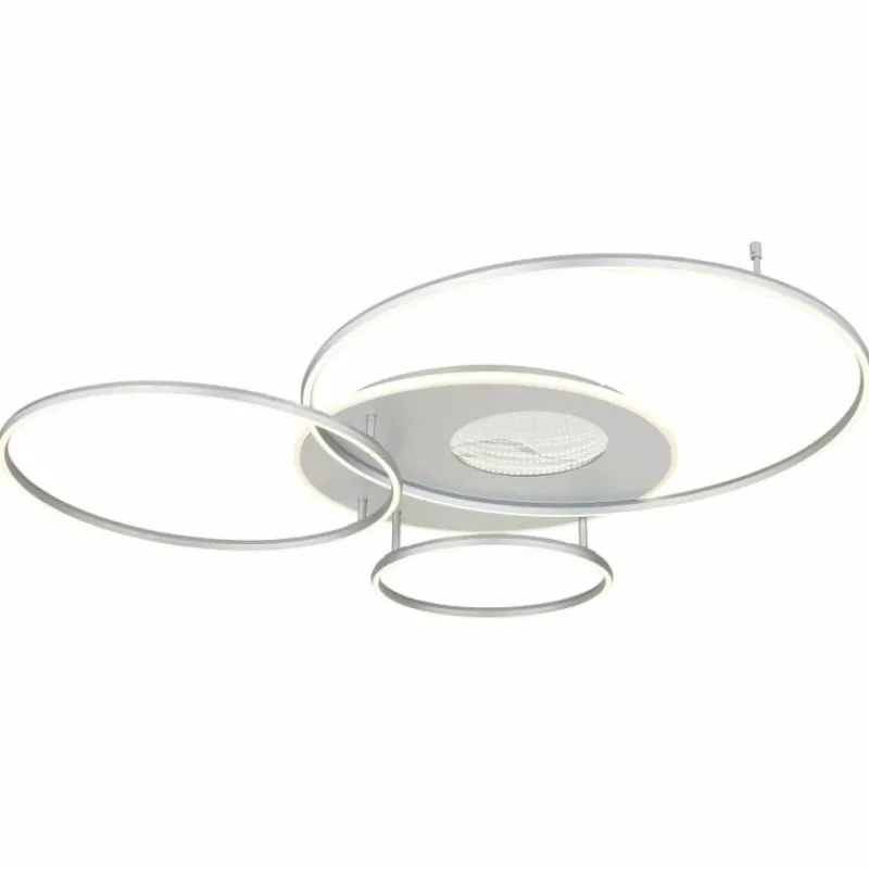 Luminaires Globo Lighting Invertina Plafonnier LED Argenté, 1 lumière, Télécommandes* Éclairage Led