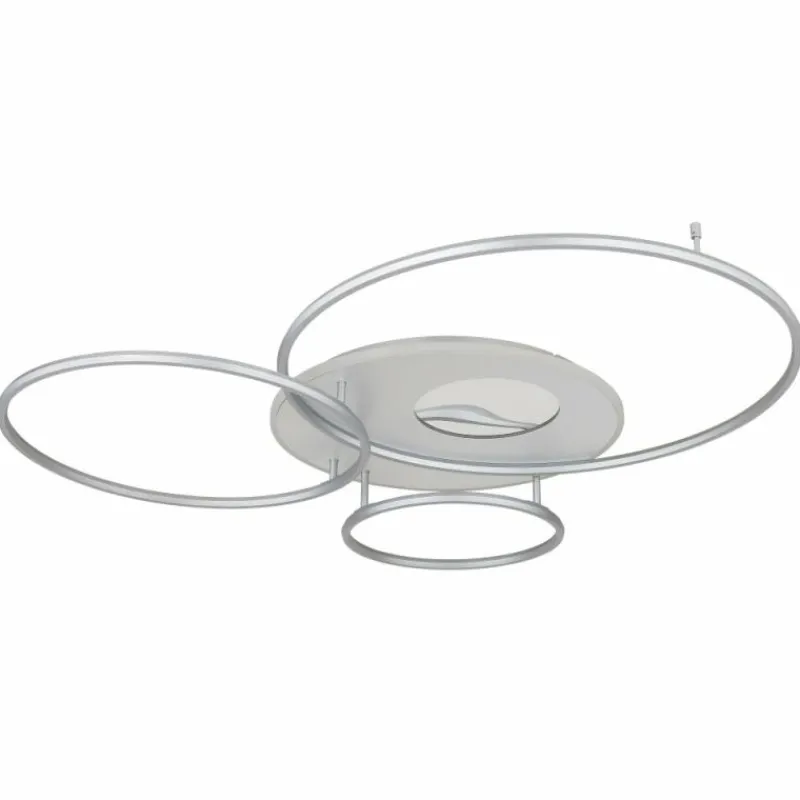 Luminaires Globo Lighting Invertina Plafonnier LED Argenté, 1 lumière, Télécommandes* Éclairage Led