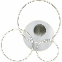 Luminaires Globo Lighting Invertina Plafonnier LED Argenté, 1 lumière, Télécommandes* Éclairage Led