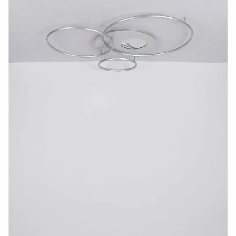 Luminaires Globo Lighting Invertina Plafonnier LED Argenté, 1 lumière, Télécommandes* Éclairage Led