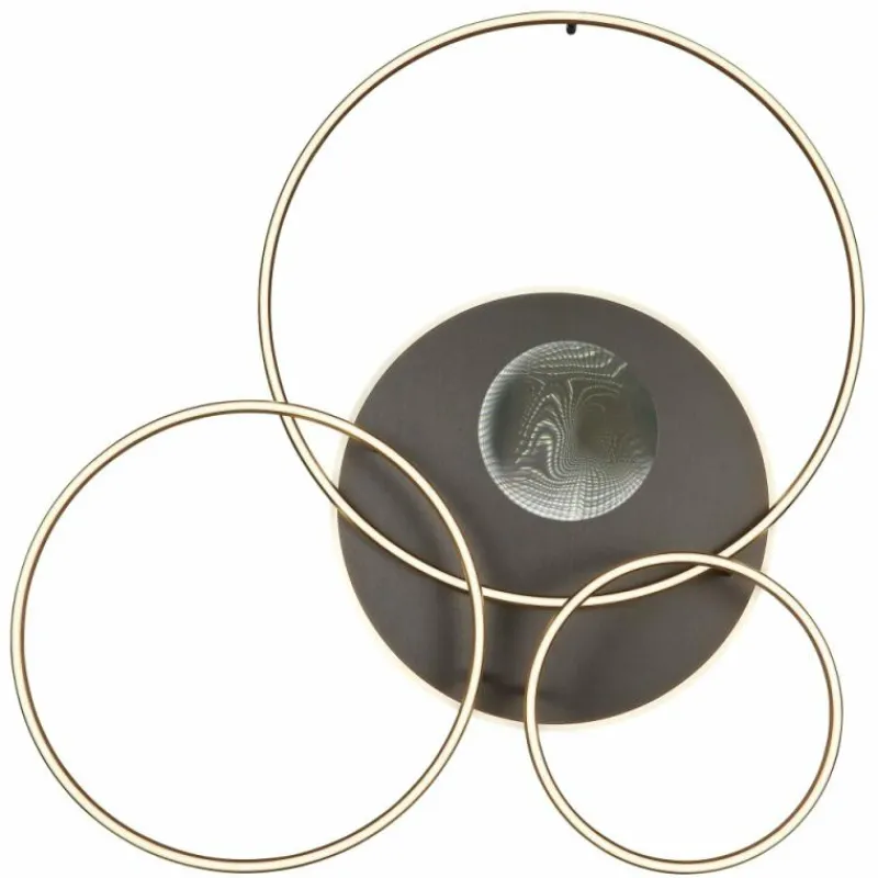 Lampes Dorées-Luminaires Globo Lighting Invertina Plafonnier LED Anthracite, Or, 1 lumière, Télécommandes