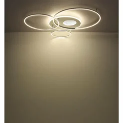 Lampes Dorées-Luminaires Globo Lighting Invertina Plafonnier LED Anthracite, Or, 1 lumière, Télécommandes