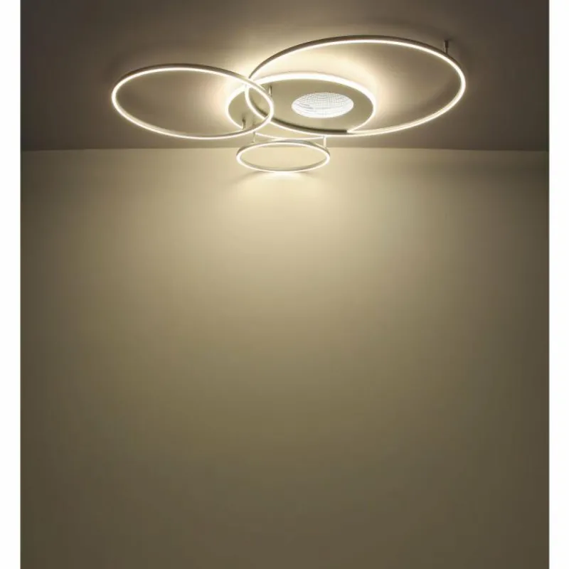 Lampes Dorées-Luminaires Globo Lighting Invertina Plafonnier LED Anthracite, Or, 1 lumière, Télécommandes