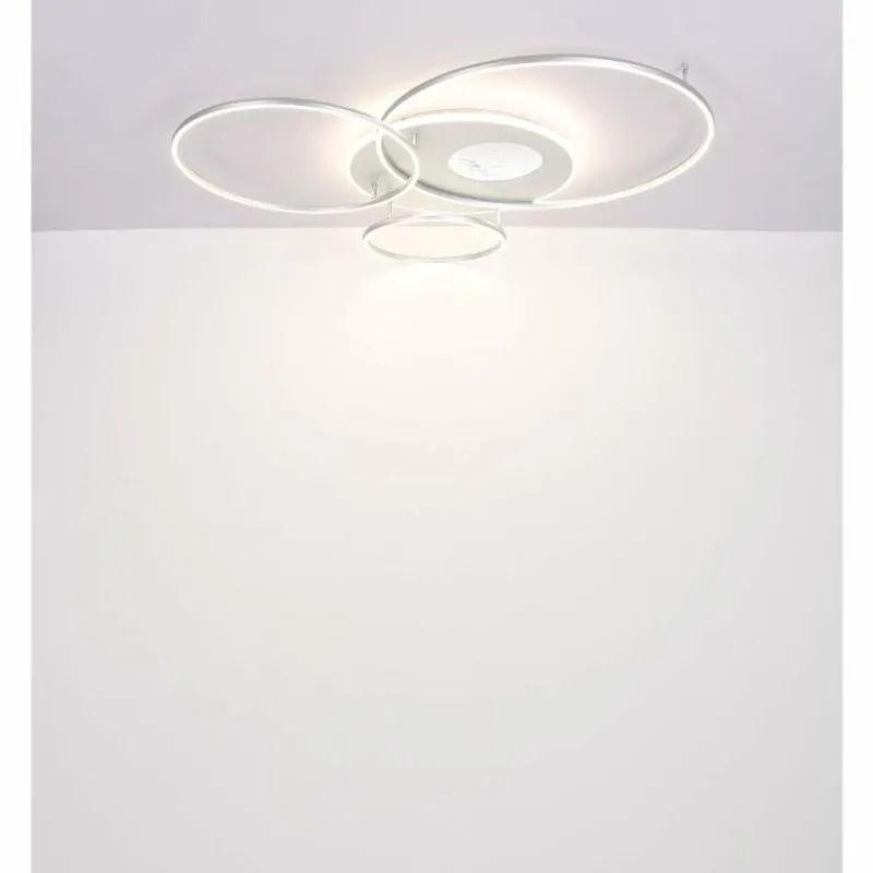 Lampes Dorées-Luminaires Globo Lighting Invertina Plafonnier LED Anthracite, Or, 1 lumière, Télécommandes