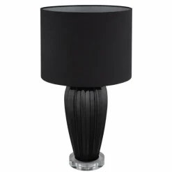 Lampes En Tissu-Luminaires Globo Lighting Irina Lampe à poser Noir, Transparent, 1 lumière