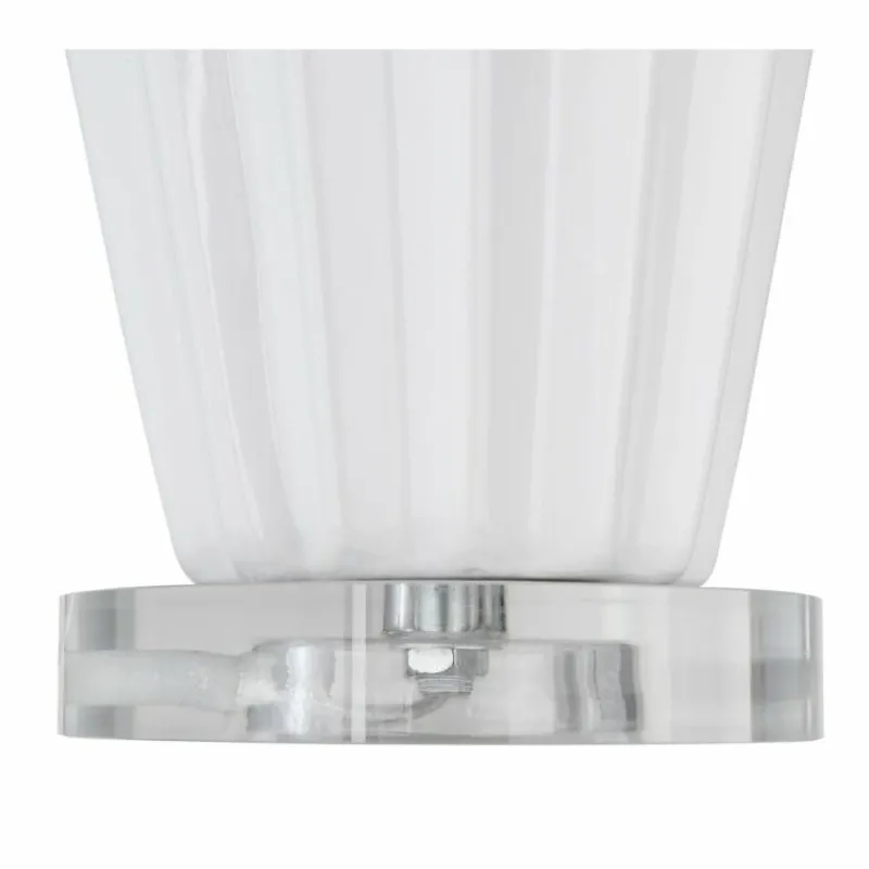 Lampes En Tissu-Luminaires Globo Lighting Irina Lampe à poser Transparent, Blanc, 1 lumière