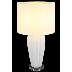 Lampes En Tissu-Luminaires Globo Lighting Irina Lampe à poser Transparent, Blanc, 1 lumière