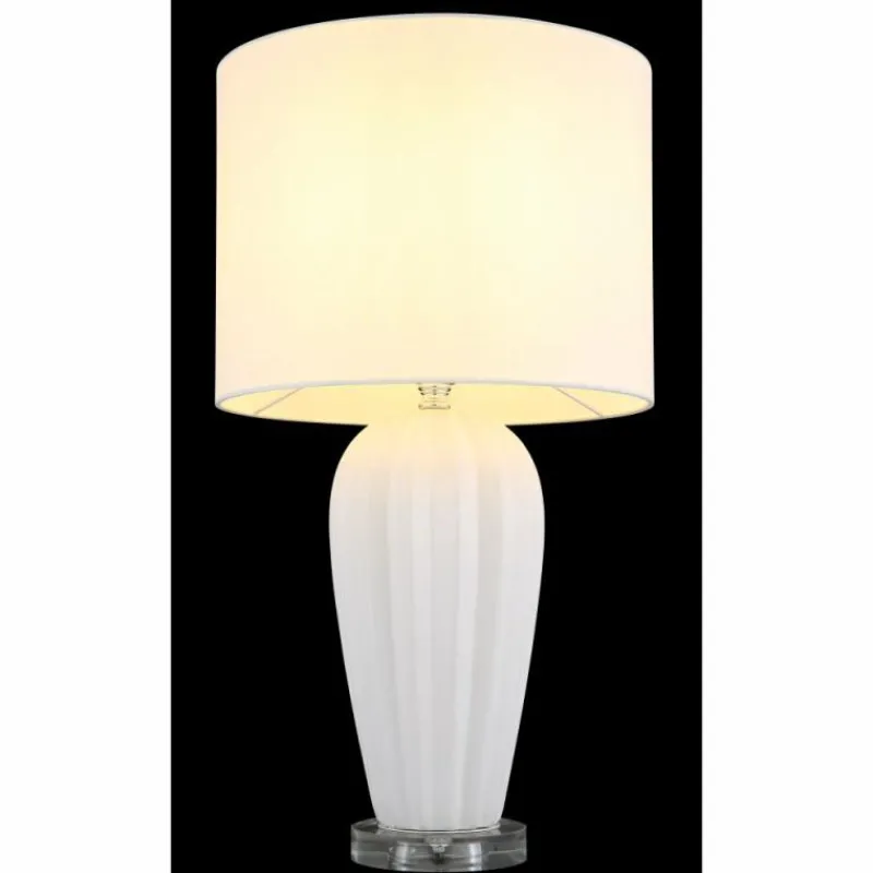 Lampes En Tissu-Luminaires Globo Lighting Irina Lampe à poser Transparent, Blanc, 1 lumière