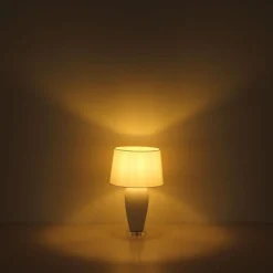 Lampes En Tissu-Luminaires Globo Lighting Irina Lampe à poser Transparent, Blanc, 1 lumière