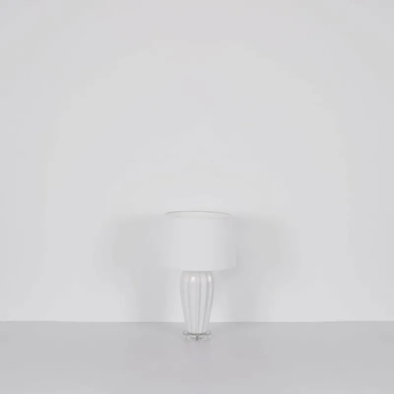 Lampes En Tissu-Luminaires Globo Lighting Irina Lampe à poser Transparent, Blanc, 1 lumière