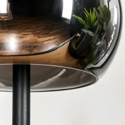 Suspension Verre Fumé-Lampe Izenave à poser, Liseuse LED Noir, 1 lumière