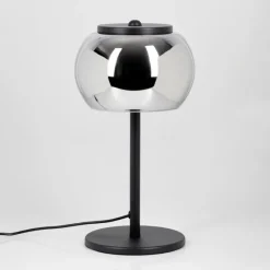 Suspension Verre Fumé-Lampe Izenave à poser, Liseuse LED Noir, 1 lumière
