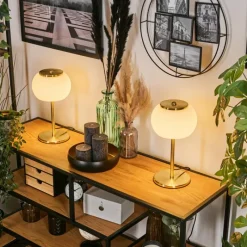 hofstein Izenave Lampe à poser, Liseuse LED Or, 1 lumière