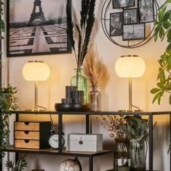 hofstein Izenave Lampe à poser, Liseuse LED Or, 1 lumière