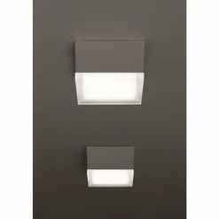 Luminaires LCD Jachenau Plafonnier, Applique murale LED Anthracite, 1 lumière