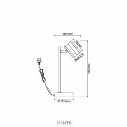 Luminaires Globo Lighting James Lampe à poser Noir, 1 lumière* Lampes À Poser
