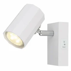 Luminaires Globo Lighting James Plafonnier, Spot de plafond, Applique murale, Spot mural Blanc, 1 lumière* Spots Et Projecteurs