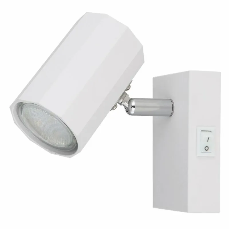 Luminaires Globo Lighting James Plafonnier, Spot de plafond, Applique murale, Spot mural Blanc, 1 lumière* Spots Et Projecteurs