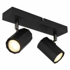 Luminaires Globo Lighting James Plafonnier, Spot de plafond, Applique murale, Spot mural Noir, 2 lumières* Spots Et Projecteurs
