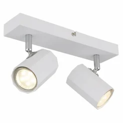 Luminaires Globo Lighting James Plafonnier, Spot de plafond, Applique murale, Spot mural Blanc, 2 lumières* Spots Et Projecteurs