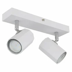 Luminaires Globo Lighting James Plafonnier, Spot de plafond, Applique murale, Spot mural Blanc, 2 lumières* Spots Et Projecteurs