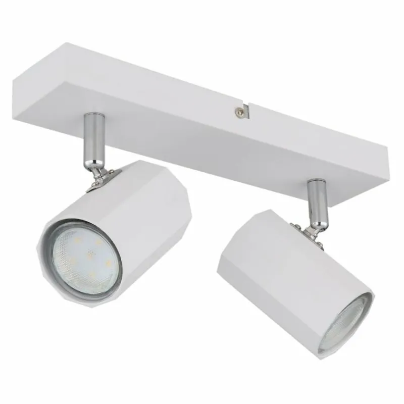 Luminaires Globo Lighting James Plafonnier, Spot de plafond, Applique murale, Spot mural Blanc, 2 lumières* Spots Et Projecteurs