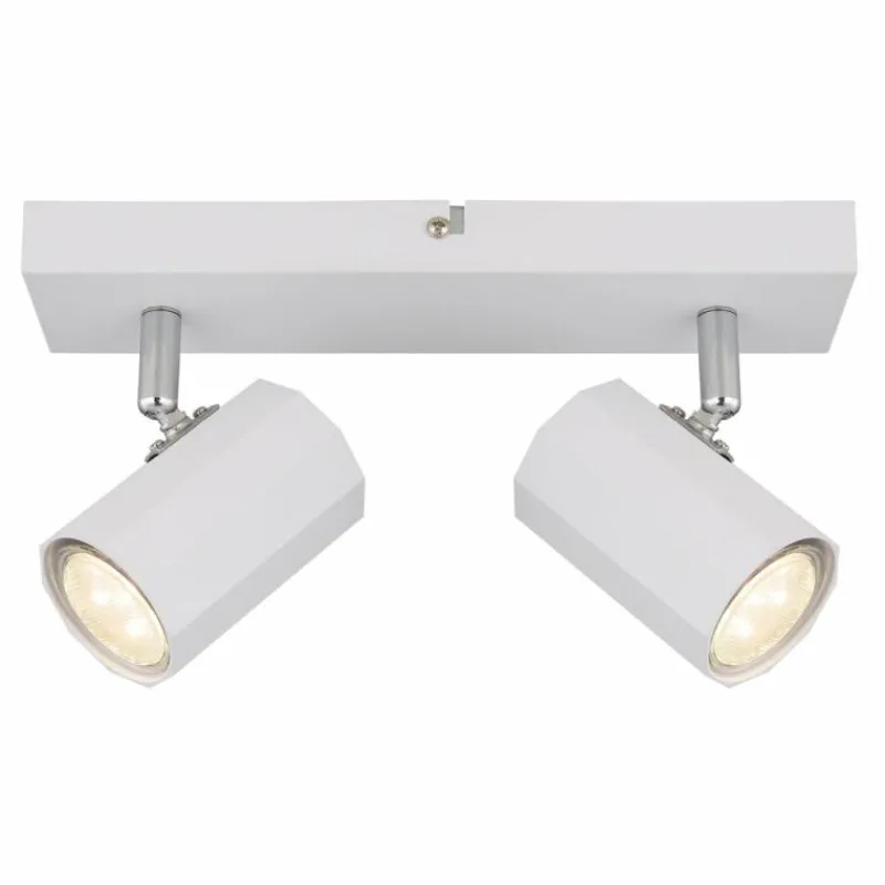Luminaires Globo Lighting James Plafonnier, Spot de plafond, Applique murale, Spot mural Blanc, 2 lumières* Spots Et Projecteurs