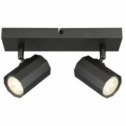 Luminaires Globo Lighting James Plafonnier, Spot de plafond, Applique murale, Spot mural Gris, 2 lumières* Spots Et Projecteurs