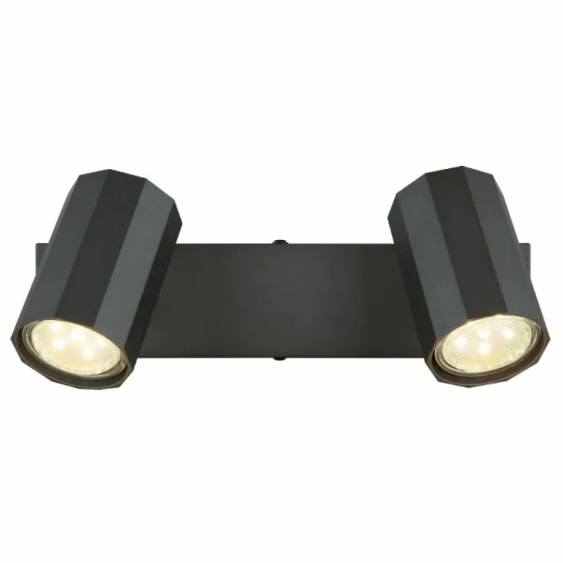 Luminaires Globo Lighting James Plafonnier, Spot de plafond, Applique murale, Spot mural Gris, 2 lumières* Spots Et Projecteurs