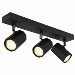 Luminaires Globo Lighting James Plafonnier, Spot de plafond, Applique murale, Spot mural Noir, 3 lumières* Spots Et Projecteurs