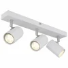 Luminaires Globo Lighting James Plafonnier, Spot de plafond, Applique murale, Spot mural Blanc, 3 lumières* Spots Et Projecteurs