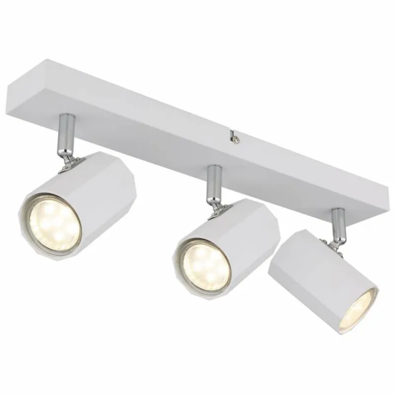 Luminaires Globo Lighting James Plafonnier, Spot de plafond, Applique murale, Spot mural Blanc, 3 lumières* Spots Et Projecteurs