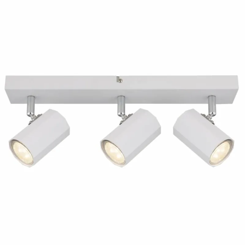 Luminaires Globo Lighting James Plafonnier, Spot de plafond, Applique murale, Spot mural Blanc, 3 lumières* Spots Et Projecteurs