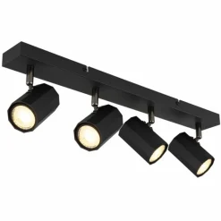 Luminaires Globo Lighting James Plafonnier, Spot de plafond, Applique murale, Spot mural Noir, 4 lumières* Spots Et Projecteurs