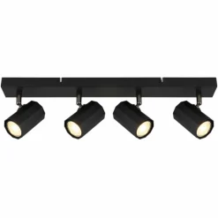 Luminaires Globo Lighting James Plafonnier, Spot de plafond, Applique murale, Spot mural Noir, 4 lumières* Spots Et Projecteurs