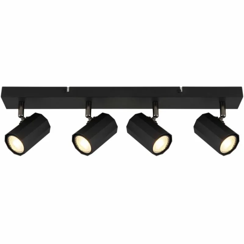 Luminaires Globo Lighting James Plafonnier, Spot de plafond, Applique murale, Spot mural Noir, 4 lumières* Spots Et Projecteurs