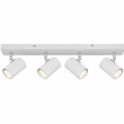 Luminaires Globo Lighting James Plafonnier, Spot de plafond, Applique murale, Spot mural Blanc, 4 lumières* Spots Et Projecteurs